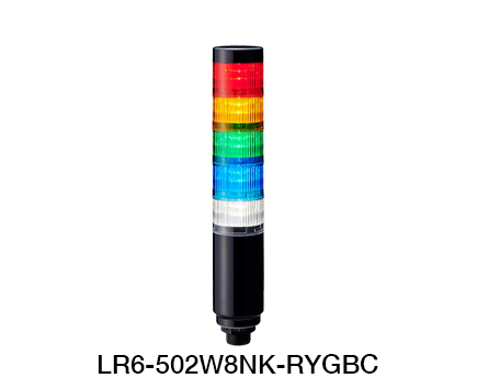 ไฟสัญญาณเตือนแบบชั้น (Φ60) LR6 ซีรีส์ (M12 คอนเนคเตอร์)