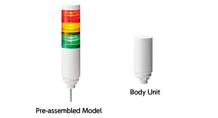 ไฟสัญญาณเตือนแบบชั้น LED ขนาด 60 มม. พร้อมตัวเชื่อมต่อ M12 LR6-WC