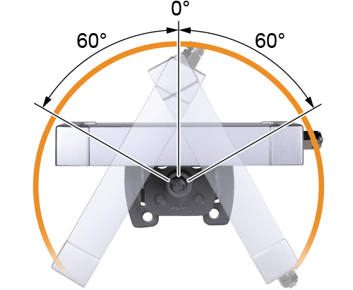 มุมปรับ: 120°